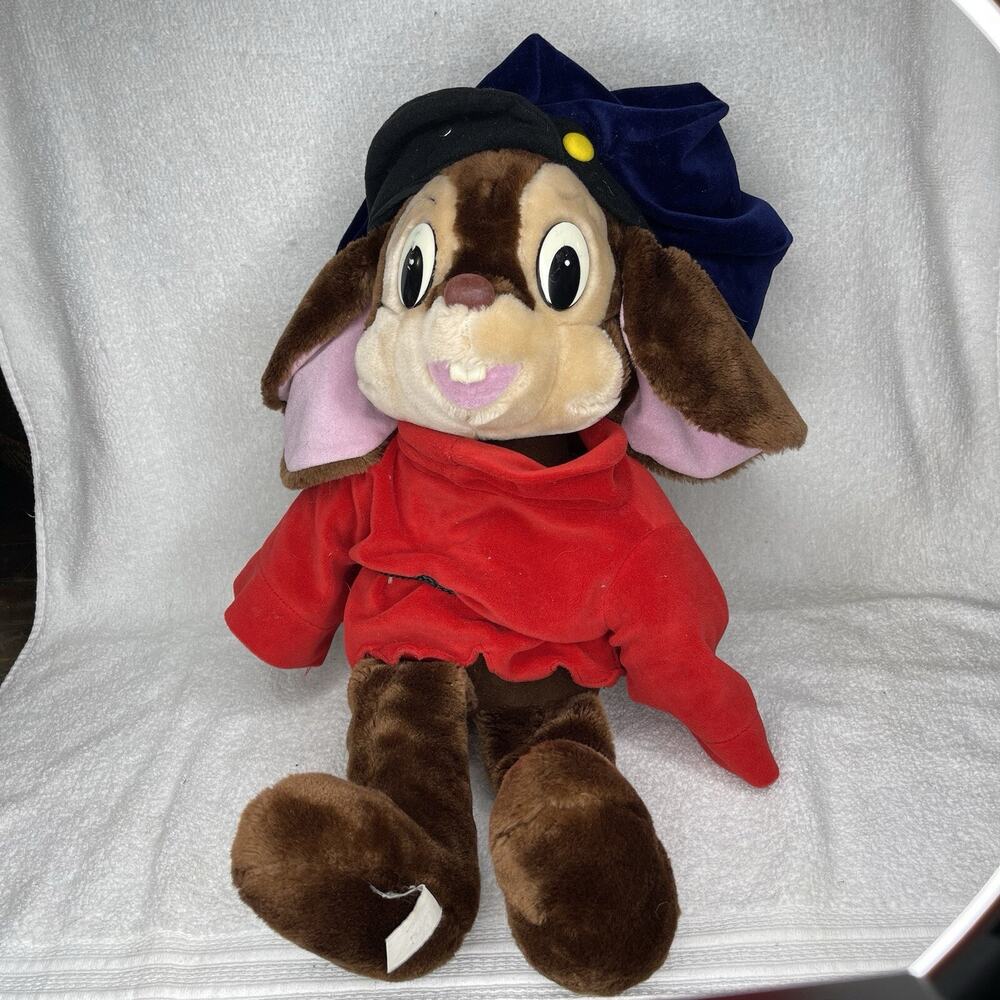 Vintage 1986 An American Tail Fievel Plush 22” Mouse Doll Sears CalToy